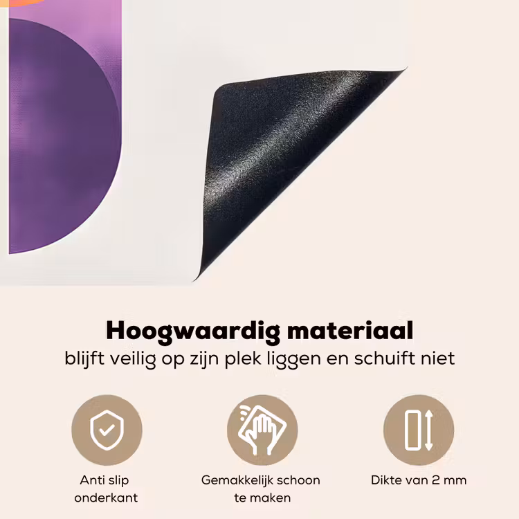 Cirkels - Abstract - Paars Inductie beschemer met haakjes klein -ky-onderkant-nl