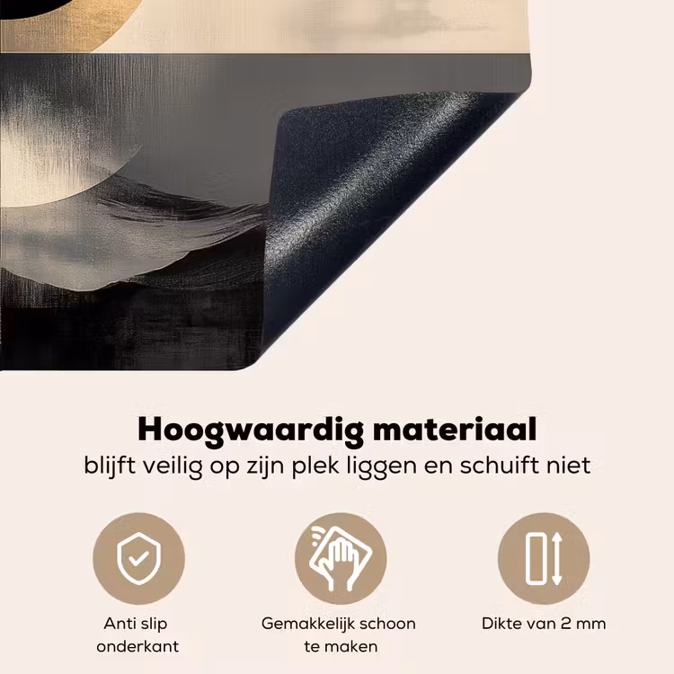 Cirkels - Schaduw - Abstract Inductie beschemer met haakjes klein -ky-onderkant-nl