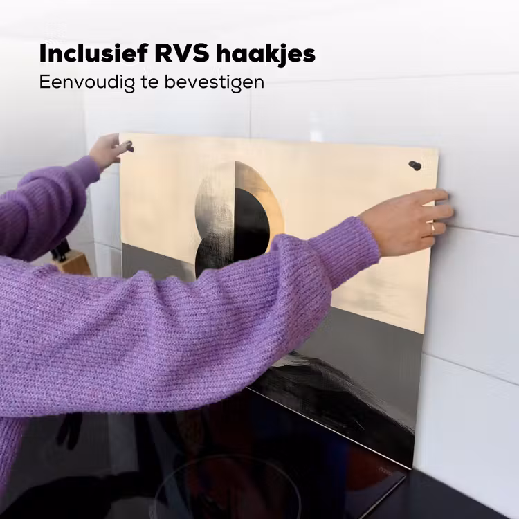 Cirkels - Schaduw - Abstract Inductie beschemer met haakjes klein -ky-ophangen-nl