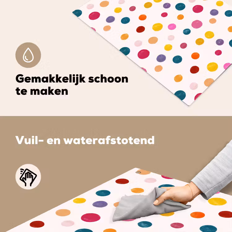 Cirkels - Speels - Kleurrijk Inductie beschemer met haakjes klein 777 -ky-schoon-nl