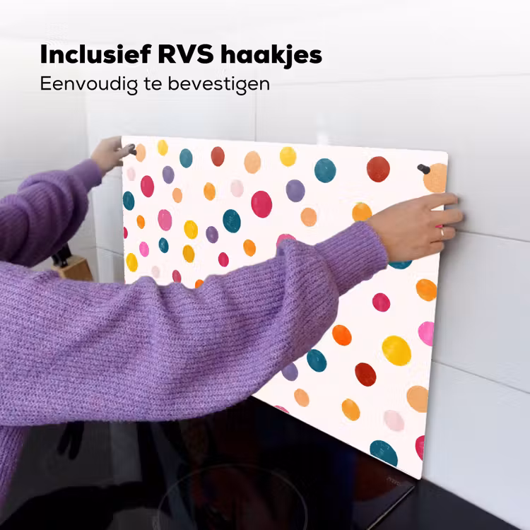 Cirkels - Speels - Kleurrijk Inductie beschemer met haakjes klein 777 -ky-ophangen-nl