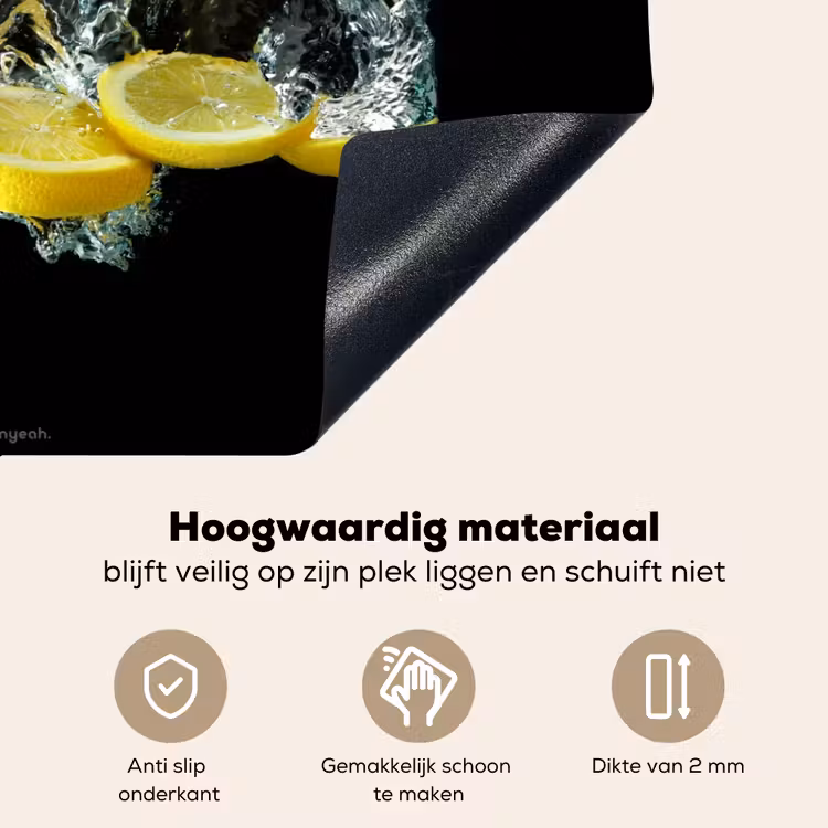 Citroen - Water - Fruit Inductie beschemer met haakjes klein -ky-onderkant-nl