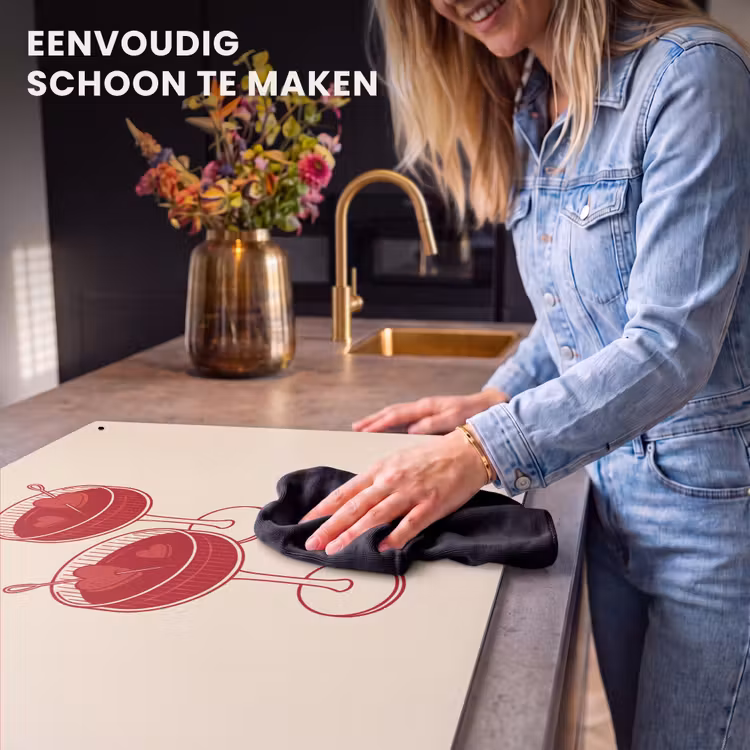 Cocktail - Hartjes - Liefde - Illustratie - Rood Inductie beschemer met haakjes klein -ky-schoon-nl
