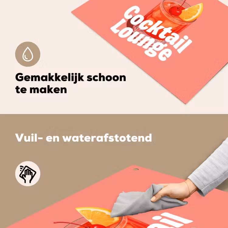 Cocktail Lounge - Glas - Koraal Inductie beschemer met haakjes klein -ky-schoon-nl