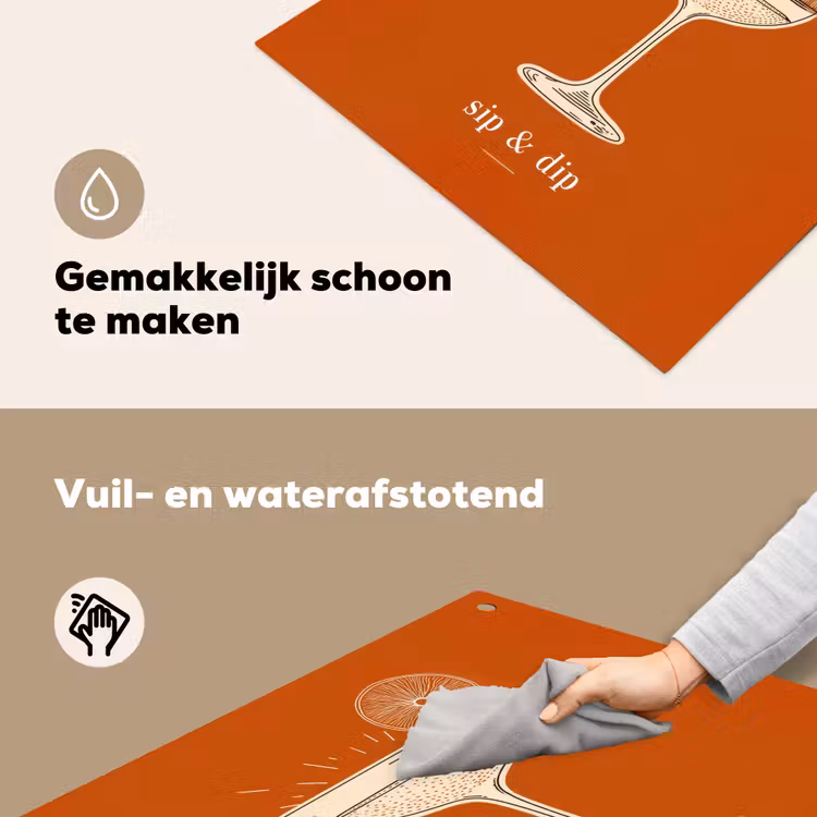 Cocktail - Oranje - Zomer - Quote Inductie beschemer met haakjes middel -ky-schoon-nl