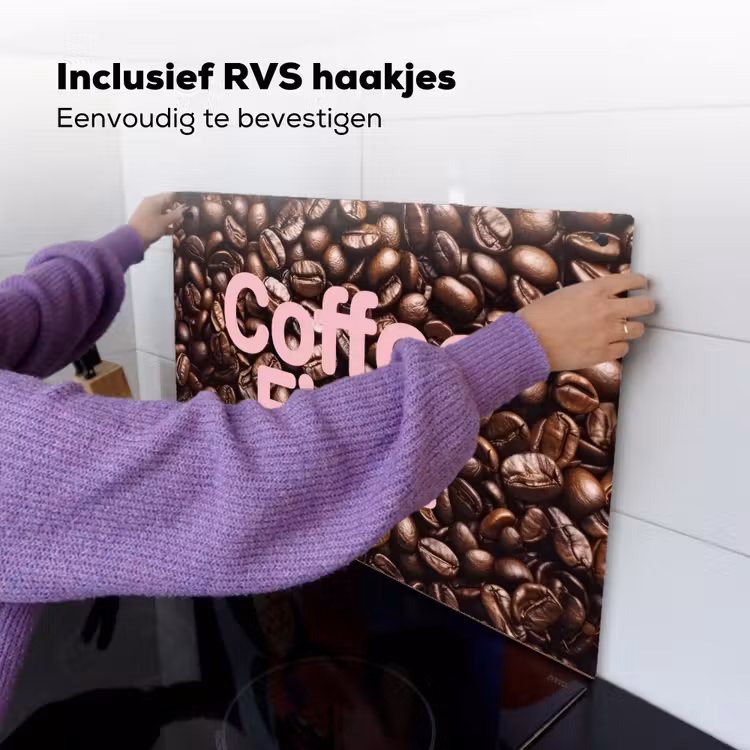 Coffee First - Koffiebonen - Roze Inductie beschemer met haakjes klein -ky-ophangen-nl