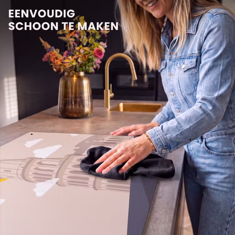 Colosseum - Zonsopgang - Rome - Architectuur - Beige Inductie beschemer met haakjes klein -ky-schoon-nl