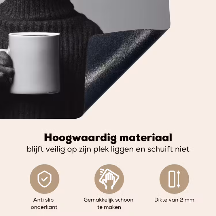 Coltrui - Hond - Bril - Mok Inductie beschemer met haakjes middel -ky-onderkant-nl