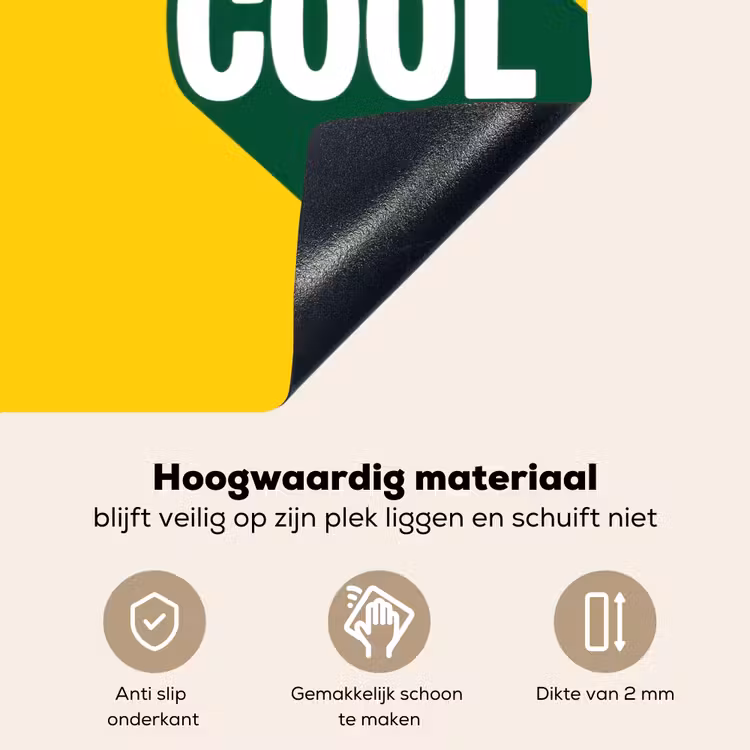 Cool - Geel - Groen Inductie beschemer met haakjes klein -ky-onderkant-nl