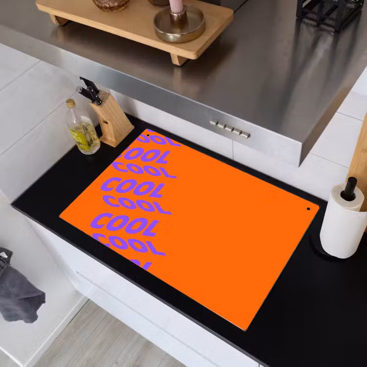 Cool - Paars - Oranje Inductie beschemer met haakjes klein -sfeer1