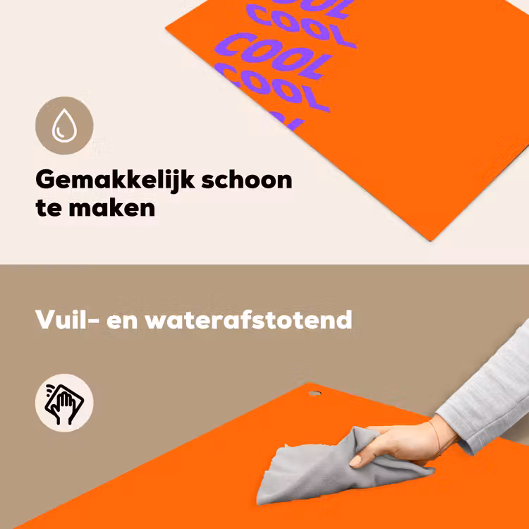 Cool - Paars - Oranje Inductie beschemer met haakjes klein -ky-schoon-nl