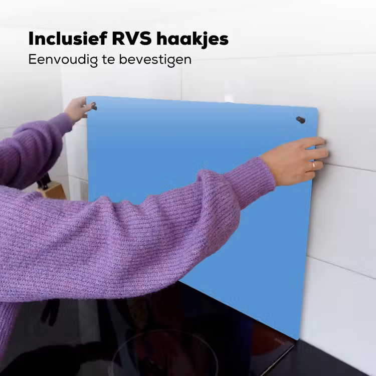 Cornflower - Blue - Blauw Inductie beschemer met haakjes klein 777 -ky-ophangen-nl