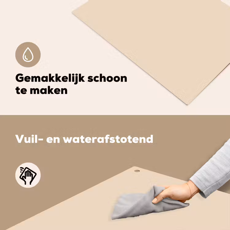 Cream - Nude - Neutraal Inductie beschemer met haakjes klein 777 -ky-schoon-nl