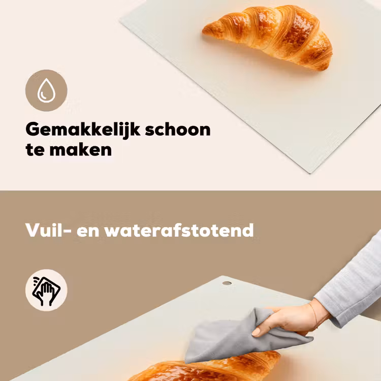 Croissant - Brood - Beige Inductie beschemer met haakjes klein -ky-schoon-nl