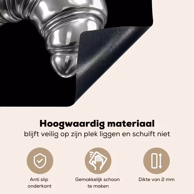 Croissant - Metaal - Zilver Inductie beschemer met haakjes middel -ky-onderkant-nl