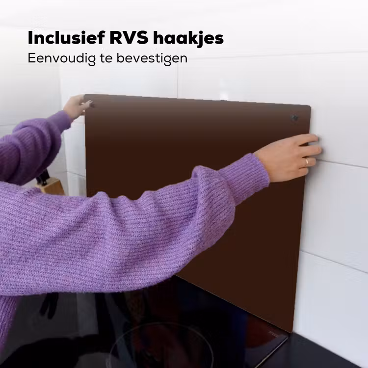 Dark - Chocolate - Bruin Inductie beschemer met haakjes klein 777 -ky-ophangen-nl