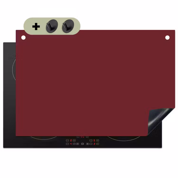 Dark - Garnet - Rood Inductie beschemer met haakjes klein 777 -3d