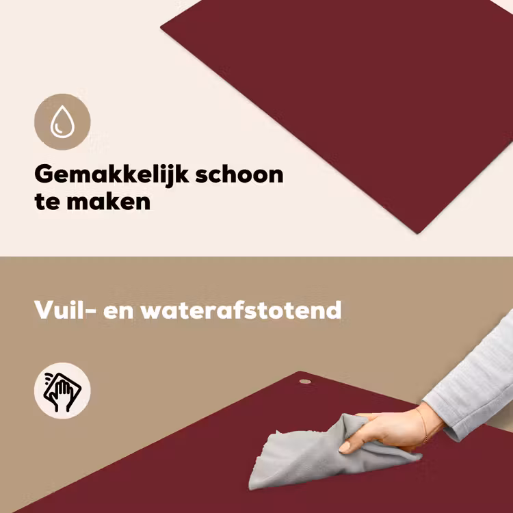 Dark - Garnet - Rood Inductie beschemer met haakjes klein 777 -ky-schoon-nl