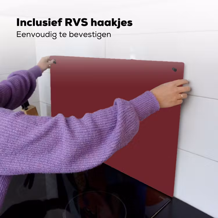 Dark - Garnet - Rood Inductie beschemer met haakjes klein 777 -ky-ophangen-nl