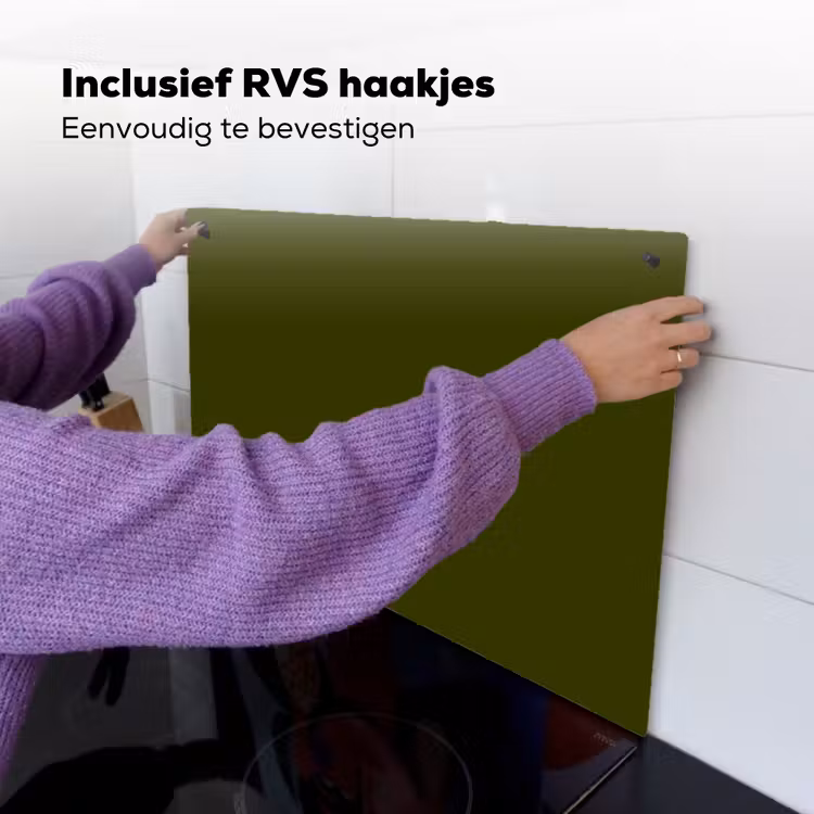 Dark - Olive - Groen Inductie beschemer met haakjes klein 777 -ky-ophangen-nl