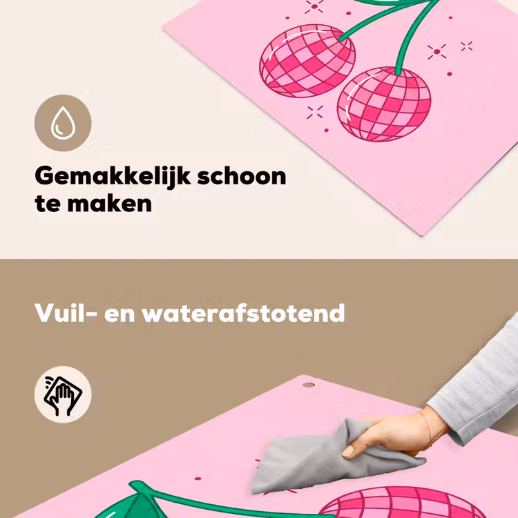 Decoratie - Disco-bal - Feest - Roze Inductie beschemer met haakjes klein -ky-schoon-nl