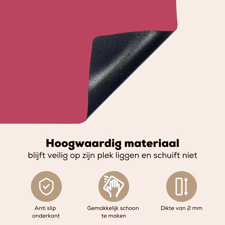 Deep - Berry - Rood Inductie beschemer met haakjes klein 777 -ky-onderkant-nl