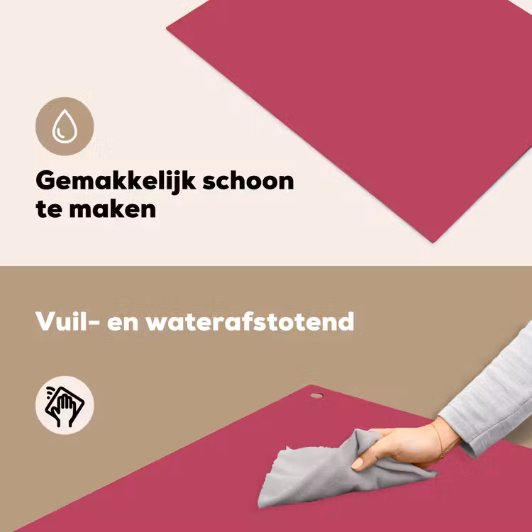 Deep - Berry - Rood Inductie beschemer met haakjes klein 777 -ky-schoon-nl