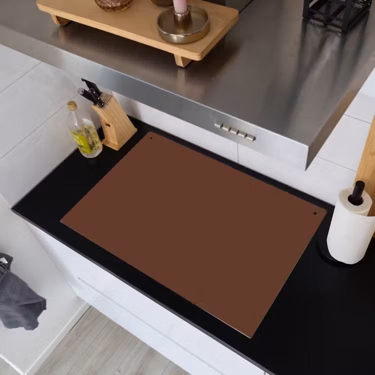Deep - Clay - Brown - Bruin Inductie beschemer met haakjes klein 777 -sfeer1