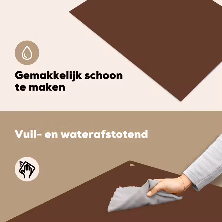 Deep - Clay - Brown - Bruin Inductie beschemer met haakjes klein 777 -ky-schoon-nl