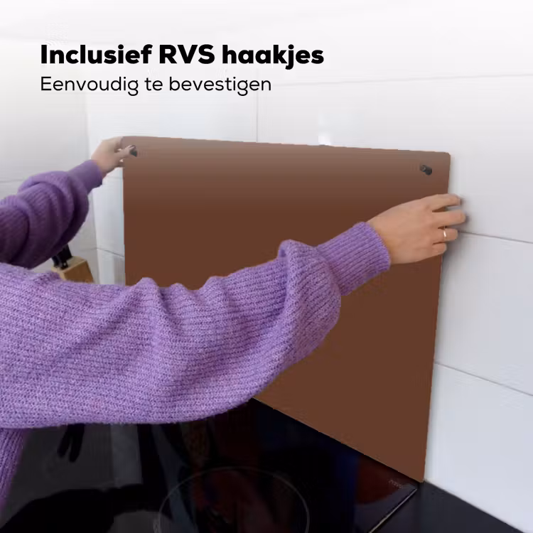 Deep - Clay - Brown - Bruin Inductie beschemer met haakjes klein 777 -ky-ophangen-nl