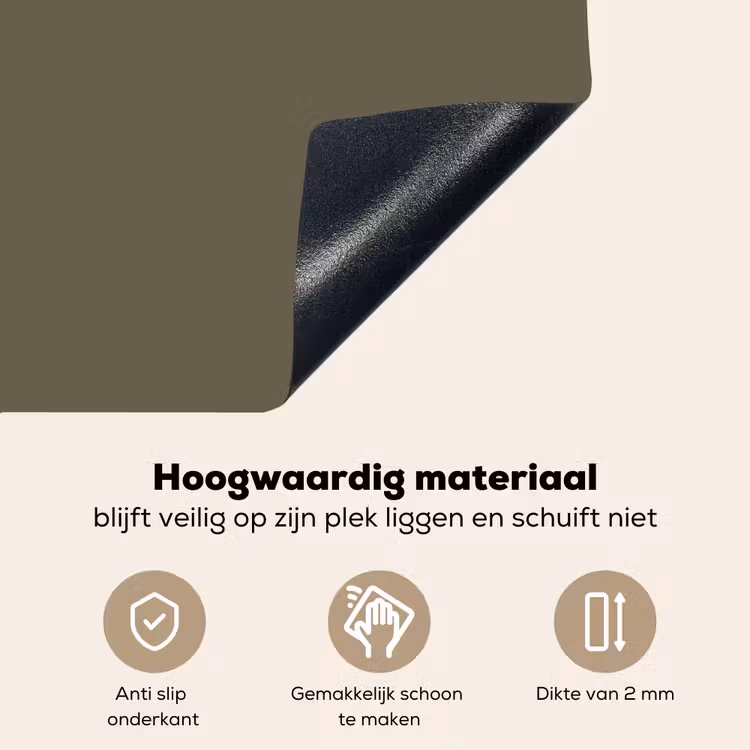 Deep - Khaki - Groen Inductie beschemer met haakjes klein 777 -ky-onderkant-nl