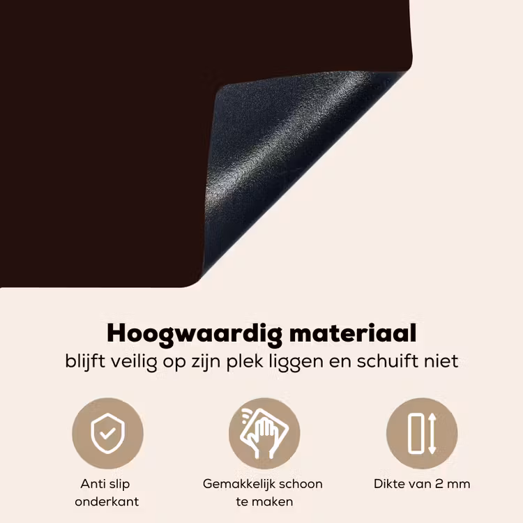 Deep - Obsidian - Bruin Inductie beschemer met haakjes klein 777 -ky-onderkant-nl