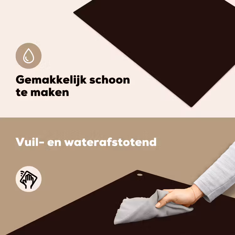 Deep - Obsidian - Bruin Inductie beschemer met haakjes klein 777 -ky-schoon-nl
