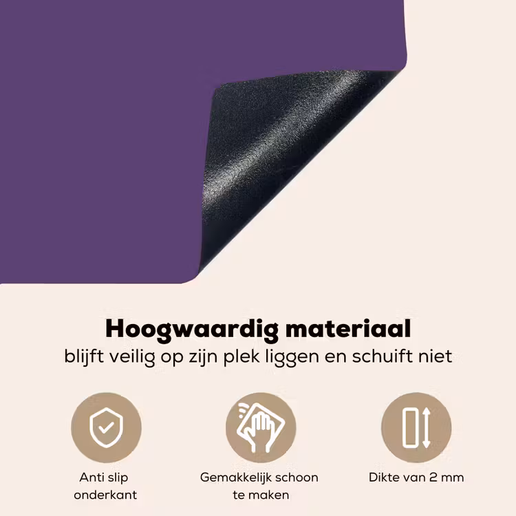 Deep - Plum - Paars Inductie beschemer met haakjes klein 777 -ky-onderkant-nl
