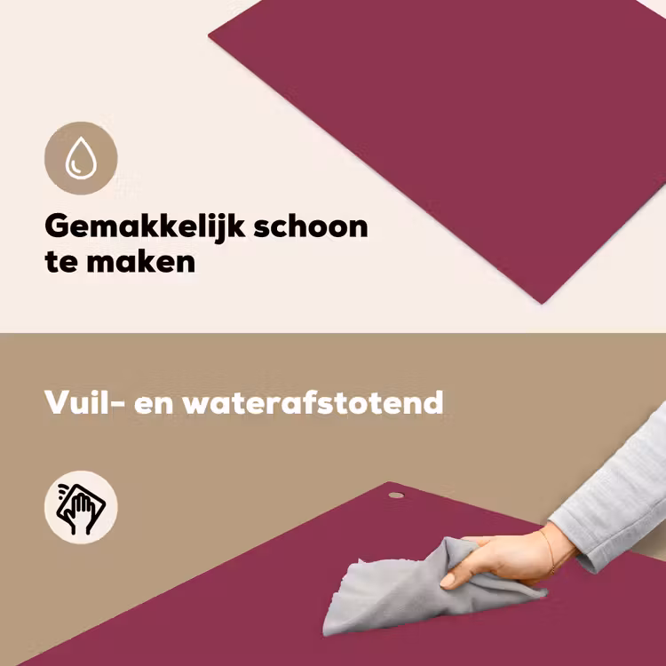 Deep - Rasberry - Rood Inductie beschemer met haakjes klein 777 -ky-schoon-nl