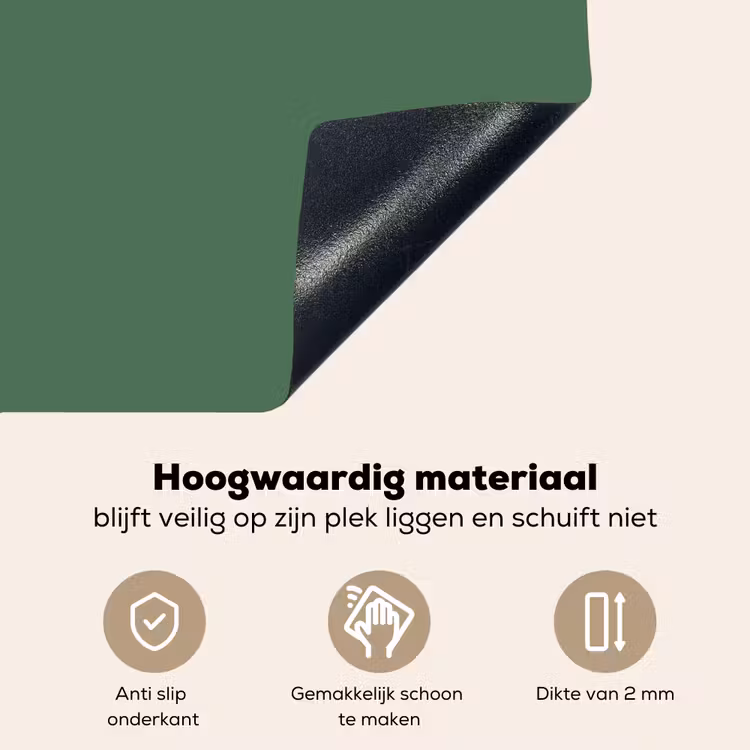 Deep - Sagewood - Groen Inductie beschemer met haakjes klein 777 -ky-onderkant-nl