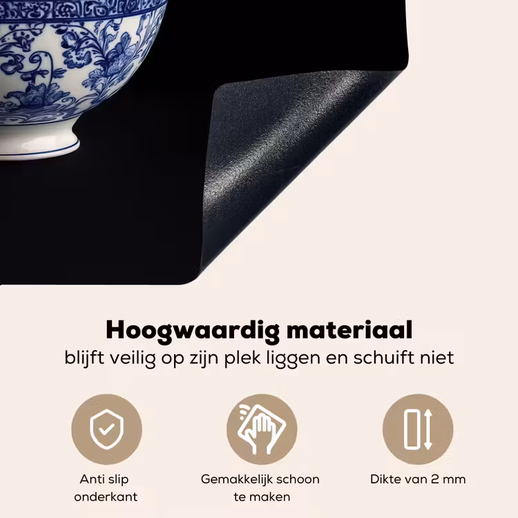 Delfts blauw - Bitterballen - Holland - Schaal Inductie beschemer met haakjes klein -ky-onderkant-nl