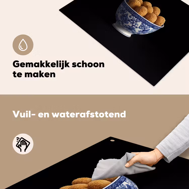 Delfts blauw - Bitterballen - Holland - Schaal Inductie beschemer met haakjes klein -ky-schoon-nl