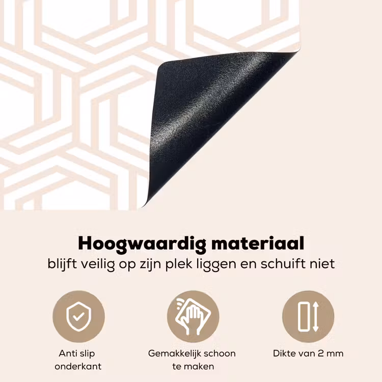 Design - Geometrie - Patroon Inductie beschemer met haakjes klein 777 -ky-onderkant-nl