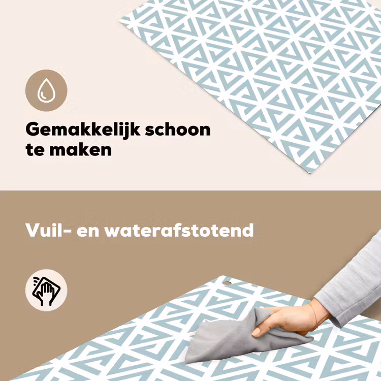Design - Geometrie - Patroon - Driehoek Inductie beschemer met haakjes klein 777 -ky-schoon-nl