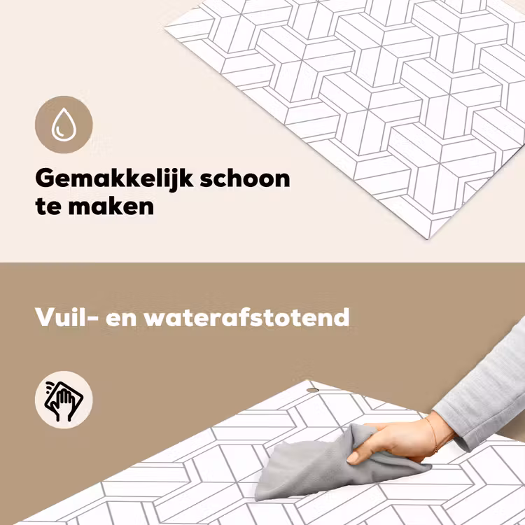 Design - Geometrie - Patroon - Lijn Inductie beschemer met haakjes klein 777 -ky-schoon-nl