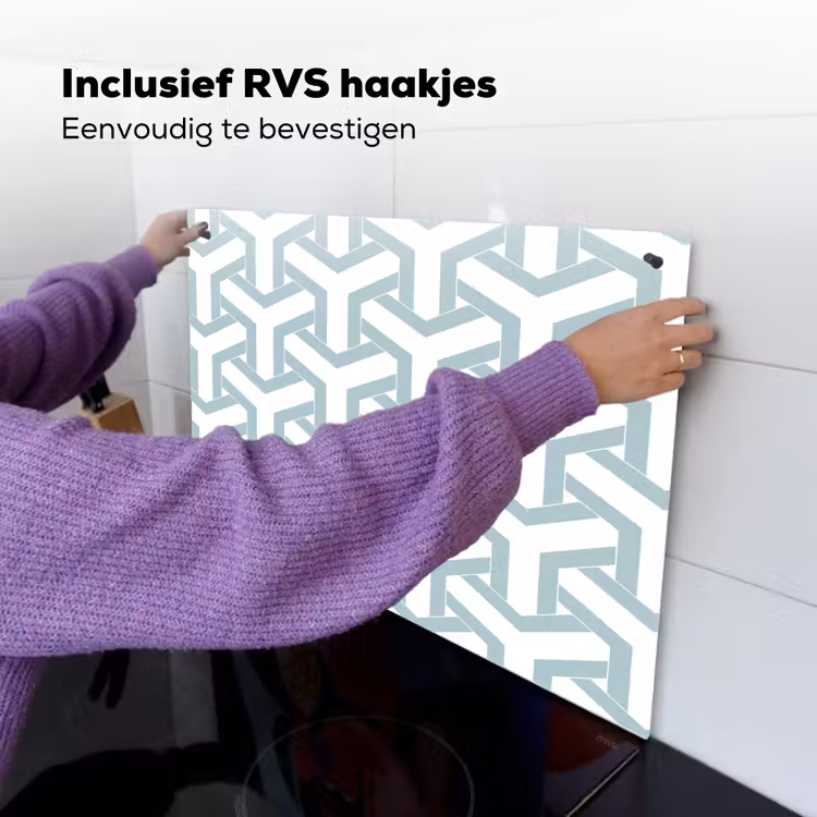 Design - Lijn - Patroon Inductie beschemer met haakjes klein 777 -ky-ophangen-nl