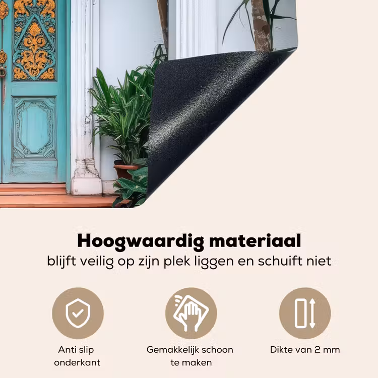 Deur - Patronen - Planten Inductie beschemer met haakjes klein -ky-onderkant-nl