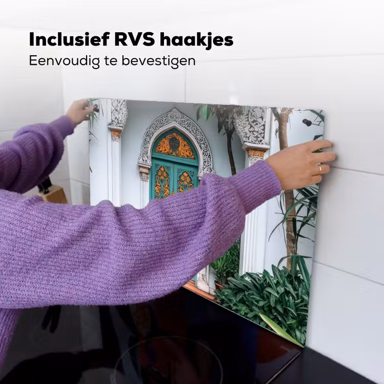 Deur - Patronen - Planten Inductie beschemer met haakjes klein -ky-ophangen-nl
