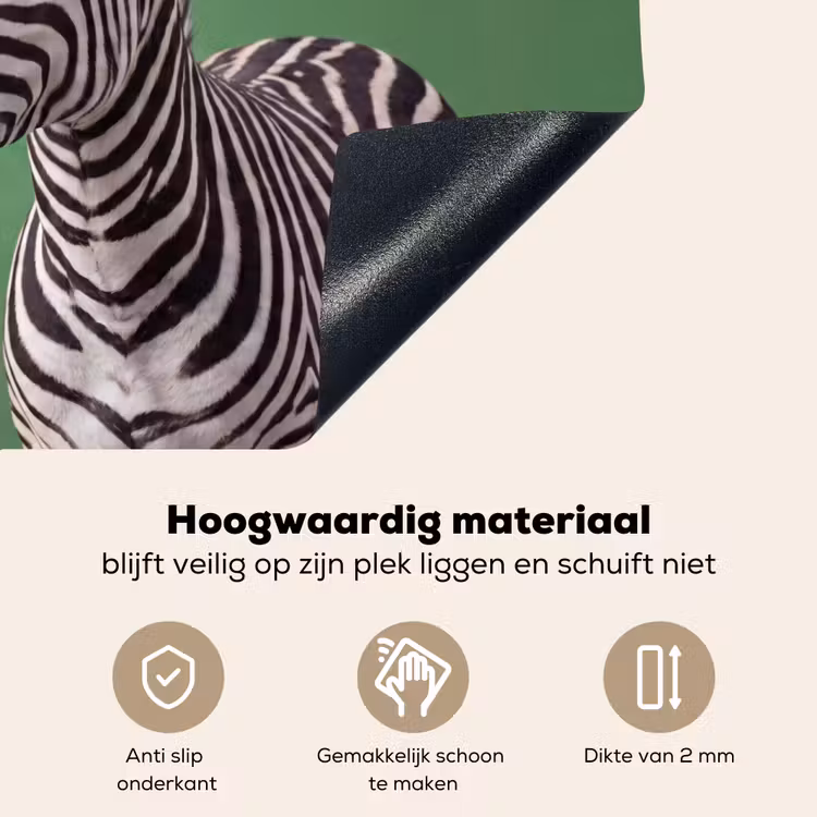 Dier - Bril - Bel - Modern - Groen Inductie beschemer met haakjes klein -ky-onderkant-nl