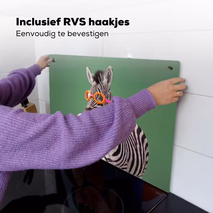 Dier - Bril - Bel - Modern - Groen Inductie beschemer met haakjes klein -ky-ophangen-nl