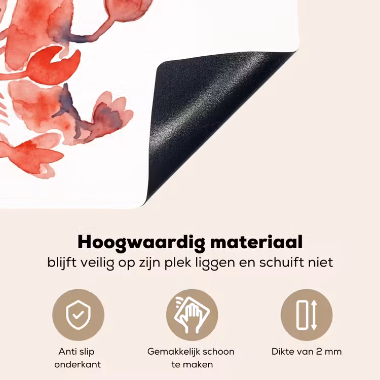 Dier - Dans - Liefde - Waterverf - Rood Inductie beschemer met haakjes klein -ky-onderkant-nl