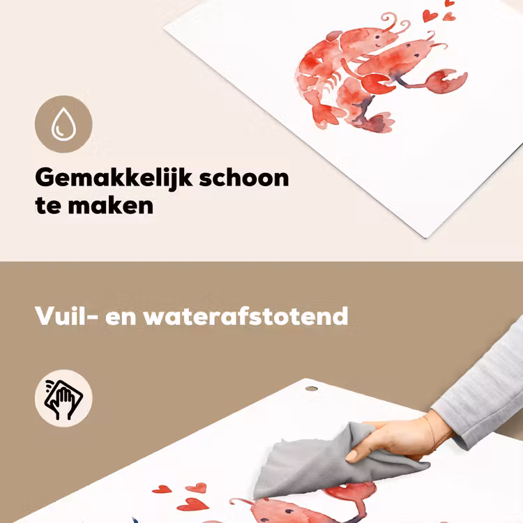 Dier - Dans - Liefde - Waterverf - Rood Inductie beschemer met haakjes klein -ky-schoon-nl