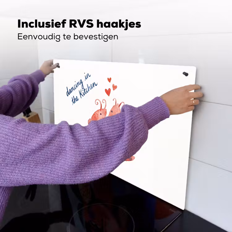 Dier - Dans - Liefde - Waterverf - Rood Inductie beschemer met haakjes klein -ky-ophangen-nl