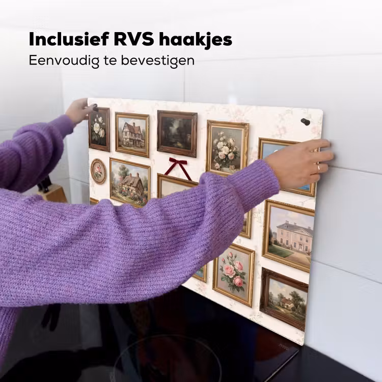 Dier - Kat - Portret - Klassiek Inductie beschemer met haakjes klein -ky-ophangen-nl
